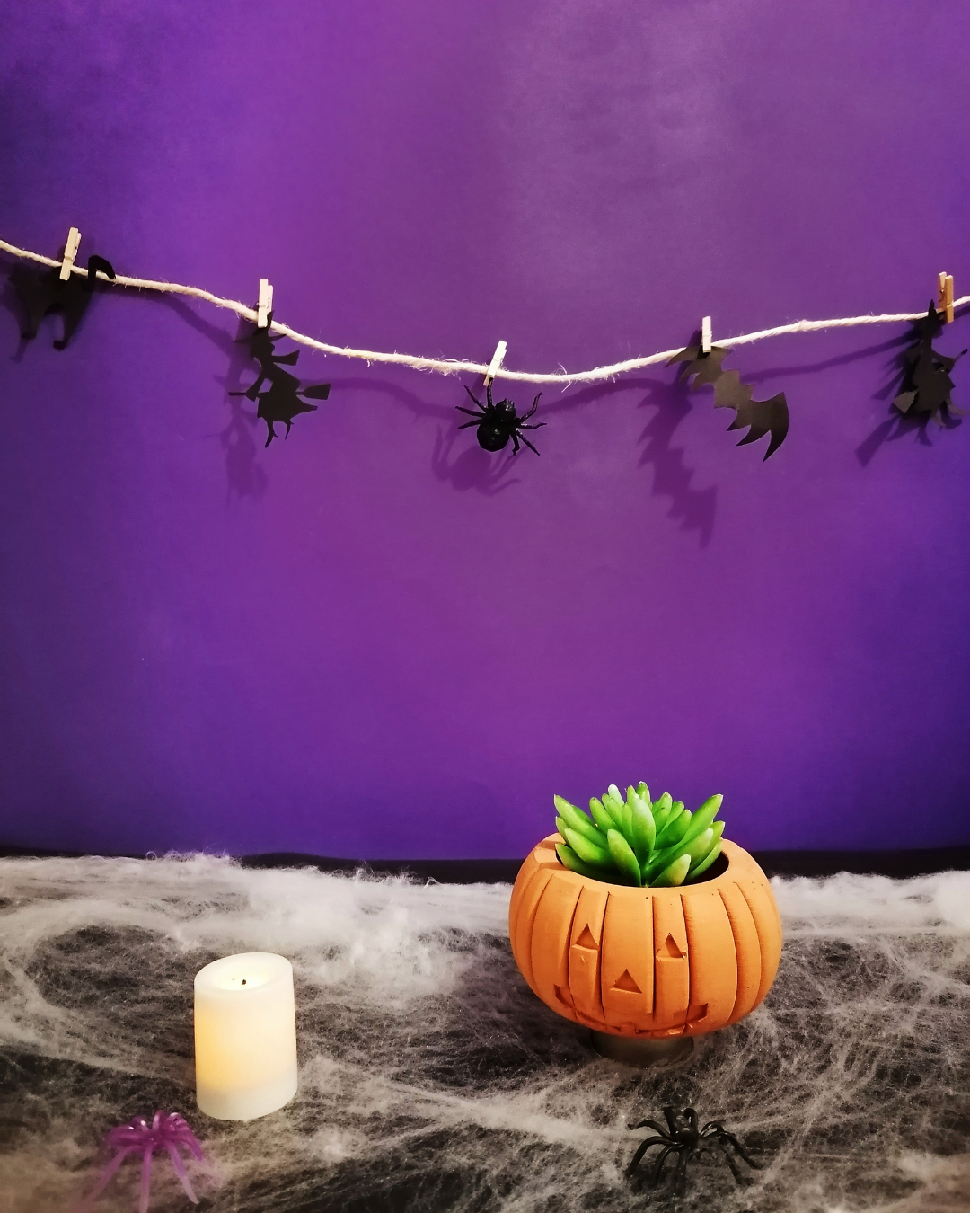 Calabaza Halloween en concreto