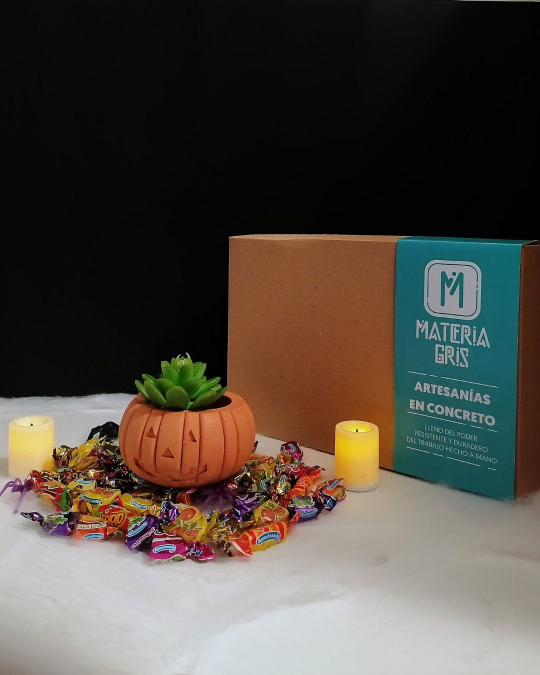 Calabaza Halloween en concreto
