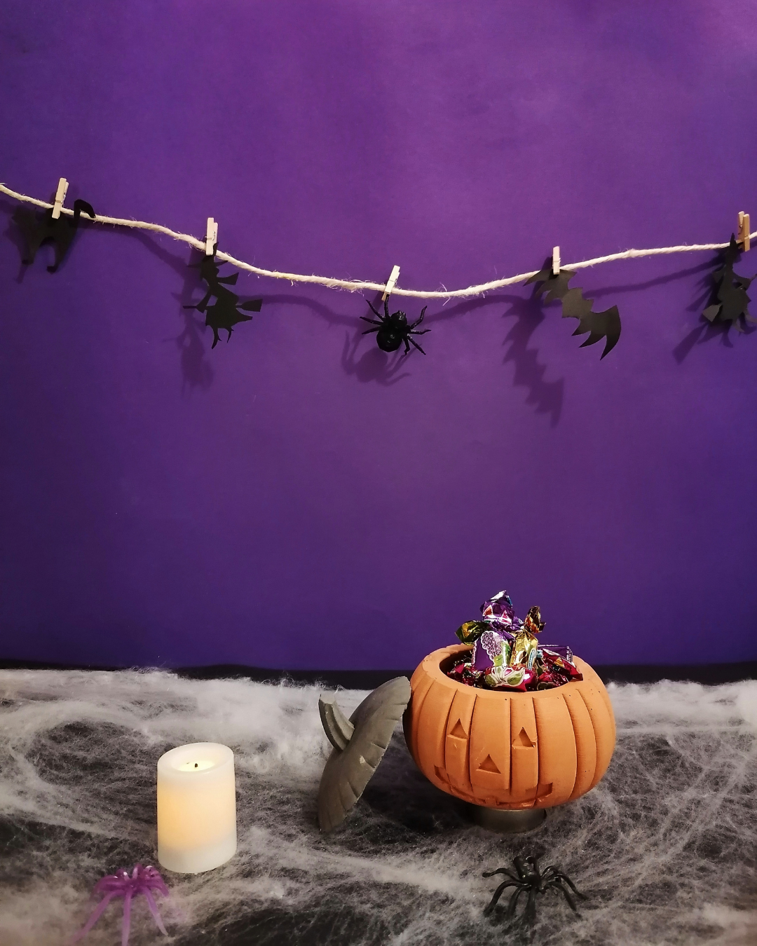 dulcera Calabaza Halloween en concreto