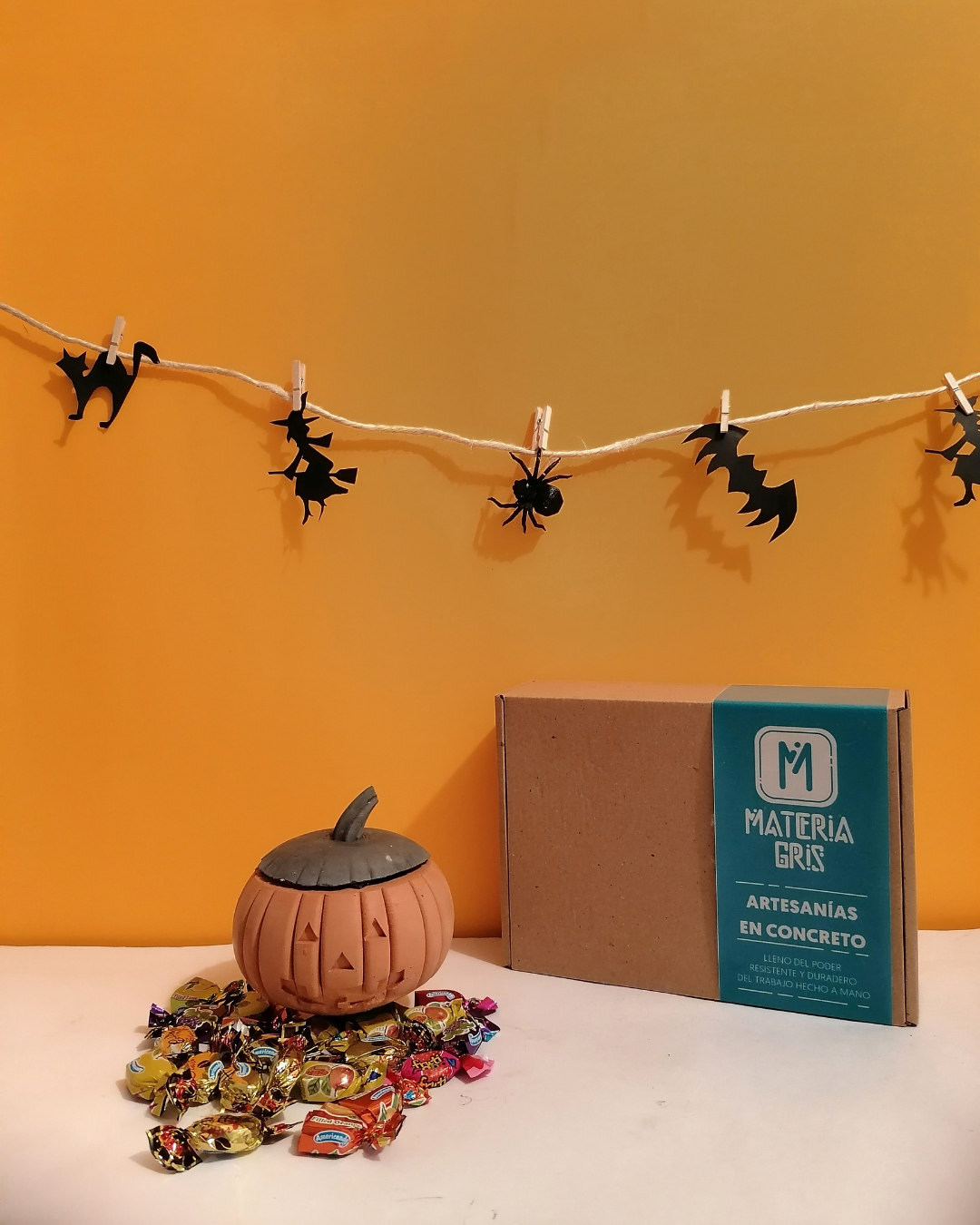 dulcera Calabaza Halloween en concreto